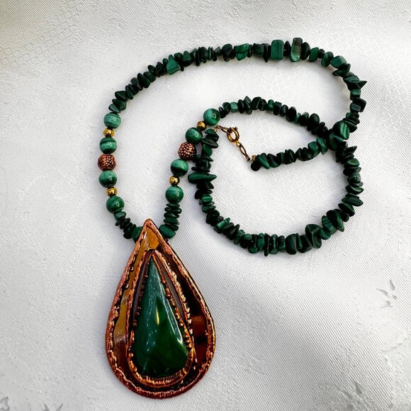 Artisan Malachite Necklace - Picture 5 of 7